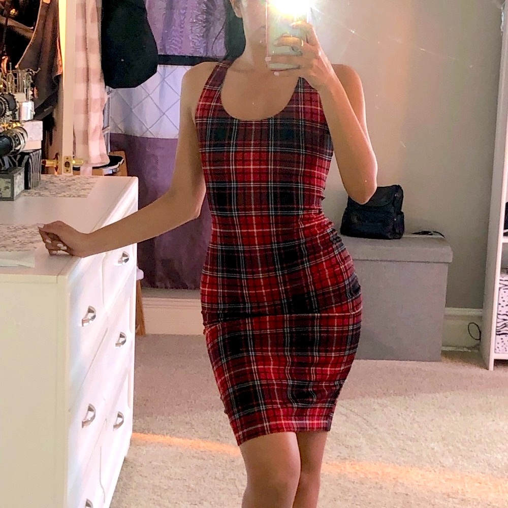 Sexy plaid dress